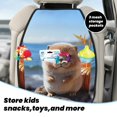 thumbnail image 5 of Fuzoiu Cute Guinea Pig Sea Print 2 Pack Kick Mat Back Seat Protector With 3 Storage Pockets, Universal Car Seat Back Organizer For Kids Pets, Waterproof Backseat Protector For Most Car, 5 of 8