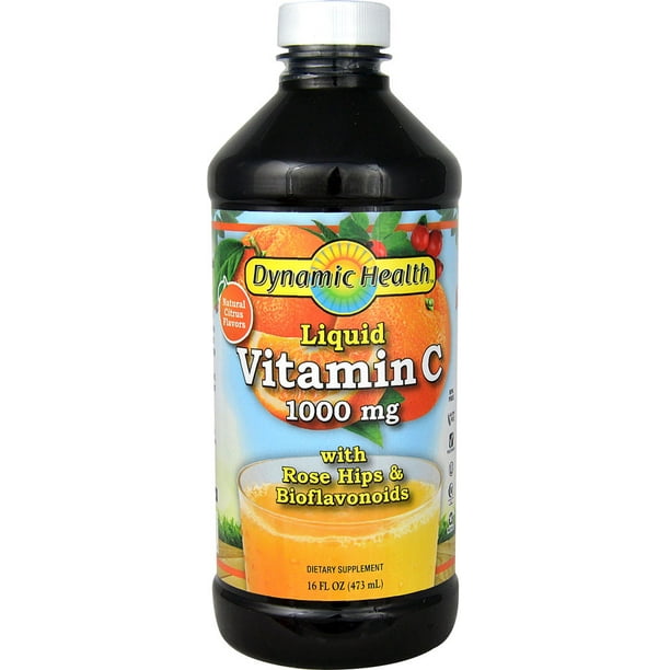 Dynamic Health Liquid Vitamin C with Rose Hips & Bioflavonoids Natural