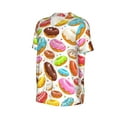 thumbnail image 6 of Fotbe Color Donut Baseball Jersey Shirt for Men and Women, Casual Short Sleeves Button Down T-Shirt-XX-Large, 6 of 9