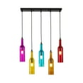 thumbnail image 6 of 5-Bottle Wine Bottle Pendant Light Chandelier, Modern Retro Design, Adjustable Hanging Chain, E27 Bulb Base for Stylish Lighting, 6 of 7