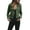 Green, variant on CAICJ98 Womens Long Sleeve Tops Women's Long Sleeve Zipper Puffer Jacket Winter Quilted Short Coat with Pockets Green,5XL