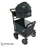 Wadabuggy Premium Pet Stroller, Cart, Pet Caddy, Compact Fold, Large Basket, 2 Drink Holders, Zipper Pocket, Adult, Gray