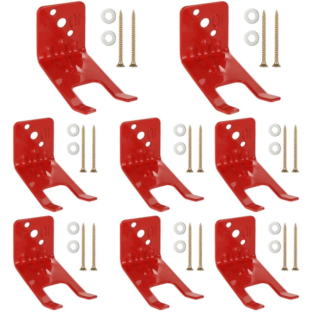MUXHEL Support Universel pour Extincteur 8 Pcs, Support Rouge pour Extincteur 5-13 Lb, Montage Mural, Cadre en Acier