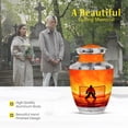 thumbnail image 3 of MUKTIVE Ice Hockey Burial Urn for Human Ashes Men & Women, Orange Urns for Cremation, Large Decorative Urns for Female, Burial Cremains Ash Holder, 10 Inch, 3 of 7