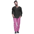 thumbnail image 2 of Atasi Solid Ready Made Dupion Elastic Pajama For Mens Ethnic Bottom Pants, 2 of 5