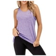thumbnail image 2 of Tank Tops for Women Workout Sleeveless Athletic Tank Tops Crewneck Basic Undershirt Running Yoga Active Shirts Plus Size Racerback Breathable Tee, 2 of 3
