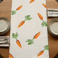 thumbnail image 5 of Table Runners 108 Inches Long Dress Scarves, Grey Bunny Easter Farmhouse Coffee/Dining/Kitchen Table Runner for Living Room, Rabbits Spring Botanical Carrots 13x108 Inch, 5 of 9