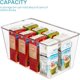 thumbnail image 4 of Contenedores organizadores de despensa de plástico transparente, 6 piezas de contenedores de almacenamiento de alimentos con asa para refrigerador, refrigerador, gabinete, cocina, encimeras, alacena,, 4 of 7