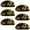 Multicolored 4, variant on PhooArto 6 Pcs Cup Drawer Pulls, Watercolor Galaxy Butterfly Pattern Shell Shape Handles Cabinet Knobs for Dresser Cupboard Closet Wardrobe with Screws