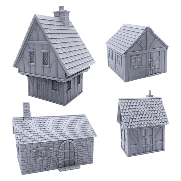 Paquete Terrain Scenery EnderToys Cottage para Wargame de 28 mm