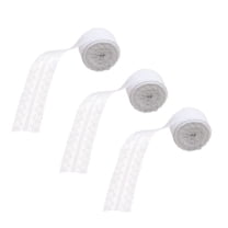 3 Rolls 30m Lace Ribbon Embroidered Net Trim for Dress Table Runner Curtain Decor White