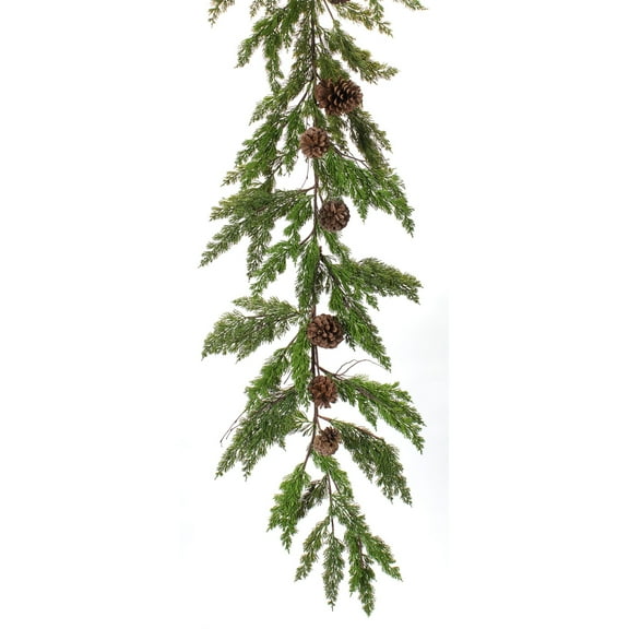 Home Decorative Pine and Cone Garland (Set of 2) 6'L Plastic