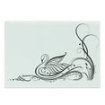 thumbnail image 1 of Swan Cutting Board, Exquisite Black Swan River Calligraphy Style Illustration Minimalist Bird Theme, Decorative Tempered Glass Cutting and Serving Board, Large Size, White Black, by Ambesonne, 1 of 1