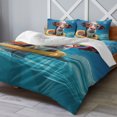 4-piece-duvet-cover-set-cal-king-sea-cow-with-swimming-ring-sunglasses