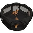 thumbnail image 2 of Paws & Pals Dog Playpen Soft-Sided Mesh Portable Foldable Octagon - Black, 2 of 4