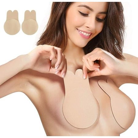 One-piece Silicone Pasties Breast Lift Bra Cover Invisible Adhesive Bra  Reusable Lifting Cups Breathable Nipple Complexion 