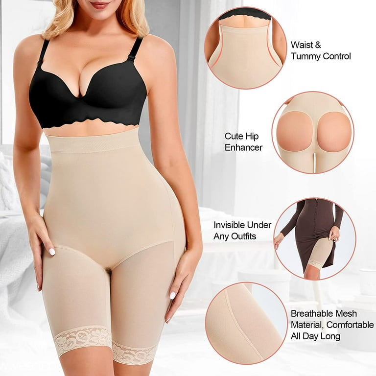 Tummy and Hip Lift Pants, High Waisted Tummy Control Pants Butt Lifter  Shapewear Seamless Body Shaper (Color : Black+Beige, Size : Large) :  : Clothing, Shoes & Accessories