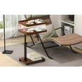 thumbnail image 4 of Magic Co Modern Adjustable Height Side Table – MDF & Steel Tube, Durable, Wood/Walnut/White, 40x30cm Top, 45–80cm Height, 4 of 10