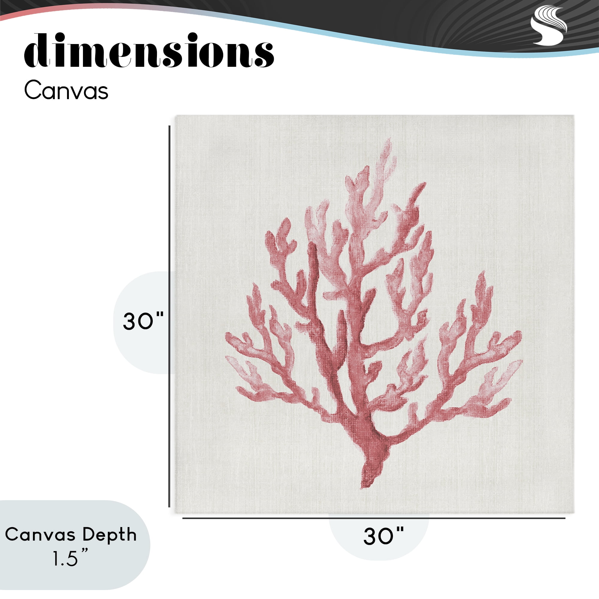 Stupell Industries Muted Pink Coral Branch Canvas Wall Art, design by Janet Tava