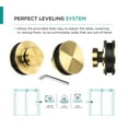 thumbnail image 6 of Fine Fixtures 60" Frameless Adjustable Double Sliding Tub Door – Clear Tempered Glass with Smooth Glide Rollers, Satin Brass Hardware, 6 of 10