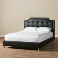 thumbnail image 2 of Baxton Studio Carlotta Modern Bed with Upholstered Headboard , Multiple Sizes, Multiple Colors, 2 of 8