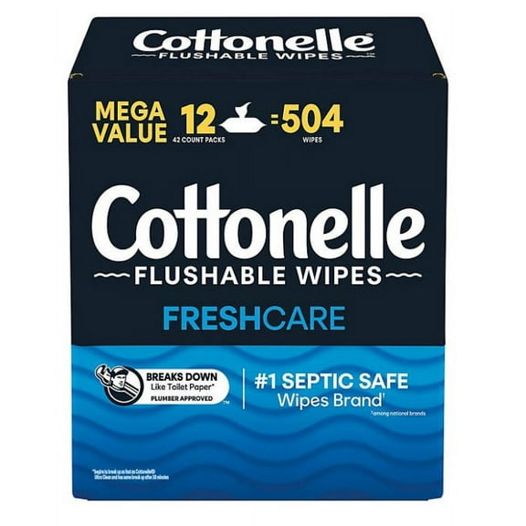 Cottonelle Fresh Care Flushable Cleansing Cloths, 504 Cloths