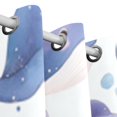 thumbnail image 3 of Watercolor Cute Whales Blackout Curtains, 55W x 72/84L Living Room Bedroom Curtains, Heat Insulation and Sun Protection, 2-Pack, 3 of 6