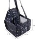 thumbnail image 3 of Asiento de coche para mascotas para gatos y gatos, bolsa de transporte para perros y gatos con correa de seguridad y bolsillo de almacenamiento con cremallera, huella de hueso gris oso de fresa Electrónica, 3 of 5