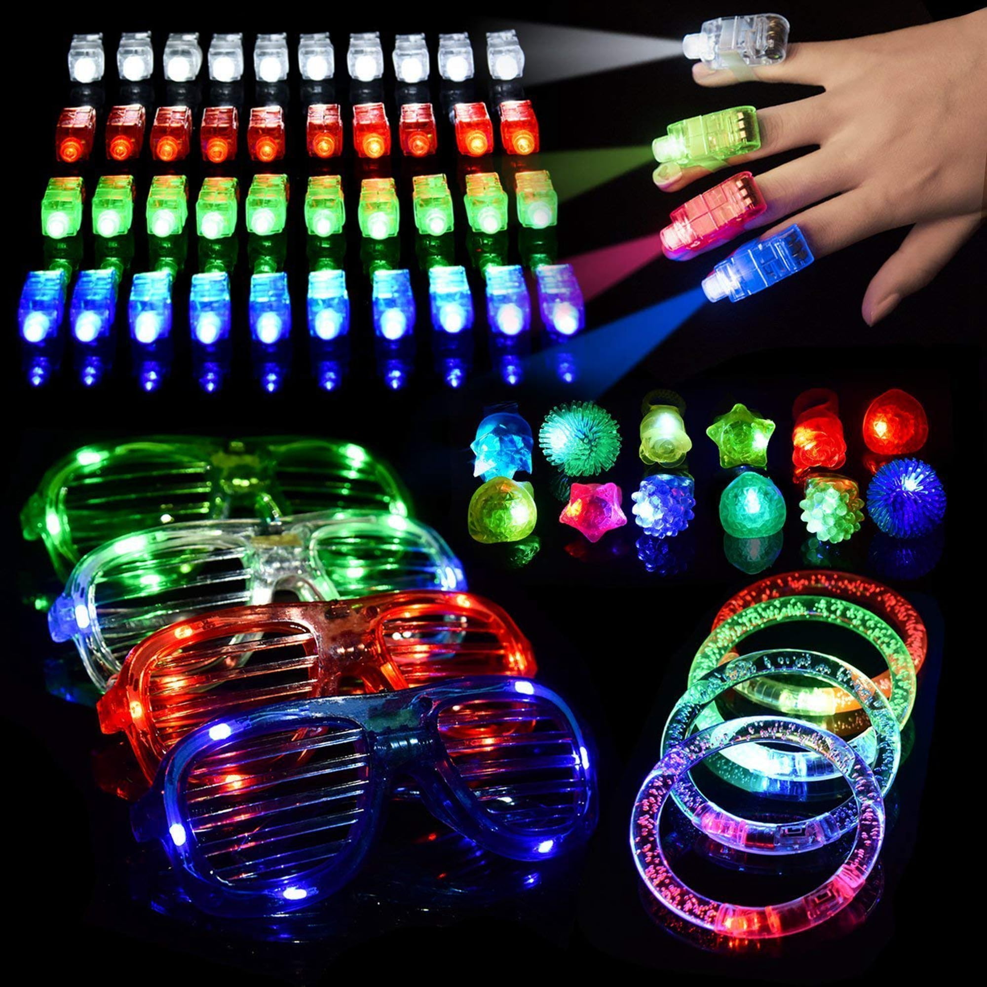 Retro Game Mibote 70Pcs Led Light Up Toys Party Favors Glow In The Dark Supplies 