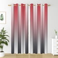 thumbnail image 7 of Nanqianyi Black and Red Ombre Blackout Curtains, Striped Lines Curtains Room Darkening Gradient Grommet Drapes for Bedroom (2 Panels, 52 x 96 Inch), 7 of 7