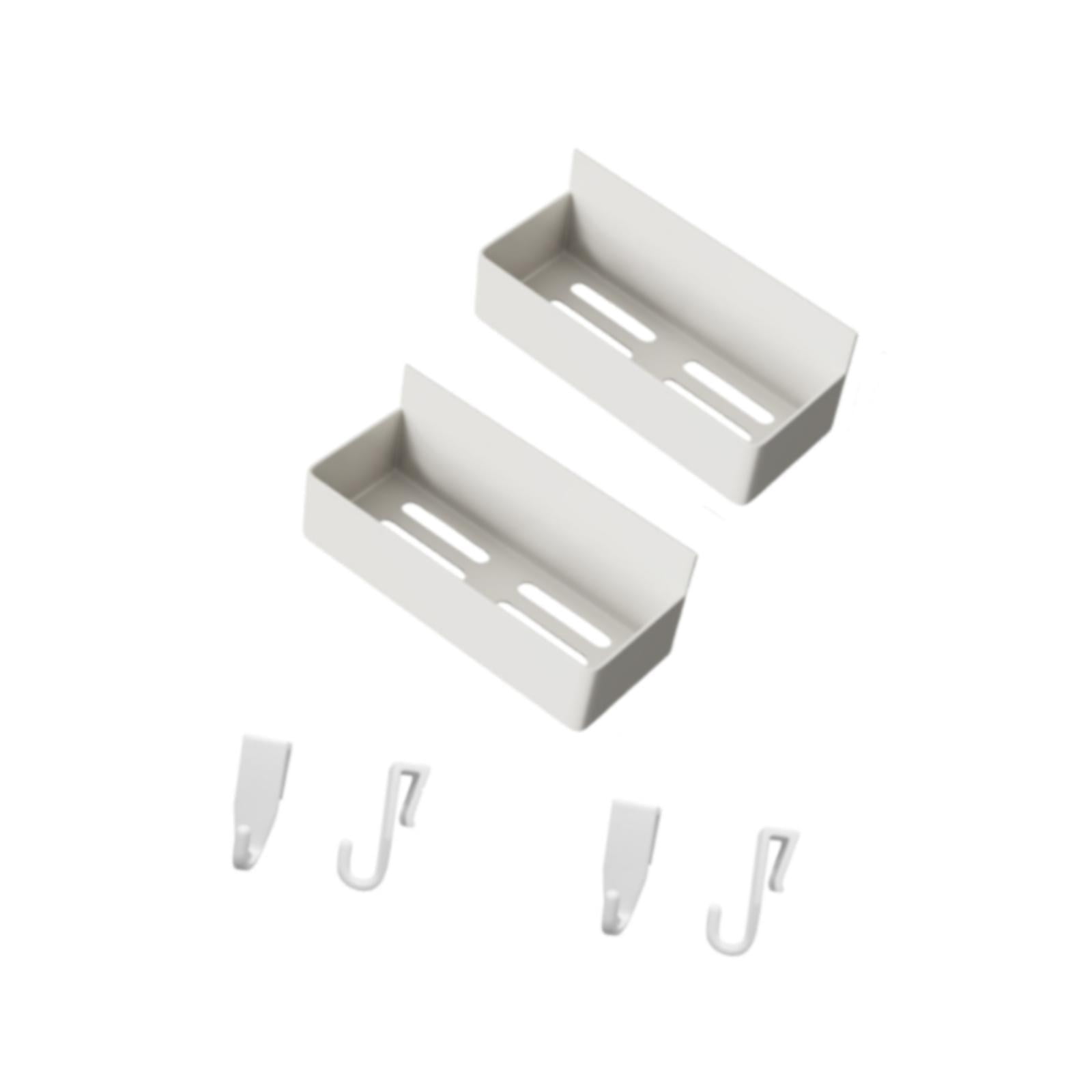Nishiyuenyi 2 Pieces Magnetic Refrigerator Spice Rack Fridge Side Storage Shelf for Home White