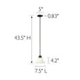 thumbnail image 6 of Design House 514513 Millbridge Traditional 1-Light Indoor Dimmable Mini Pendant with Alabaster Glass Shade for Kitchen island bar Bar, Oil Rubbed Bronze, 6 of 14
