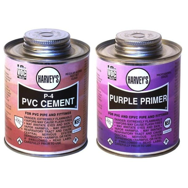 Wm Harvey Co 019530 2 Pack Purple Primer & P4 PVC Cement Pack of 6