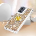 thumbnail image 5 of Case for Motorola Moto Edge 5G 2024 Case Glitter Liquid with Ring Kickstand, Cute Clear Flowing Quicksand Soft TPU Protective Grils Women Bling Case for Moto Edge 5G 2024 Gold YBR, 5 of 14