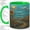 Green, variant on Sunflower Countryside Accent Mug, 11oz Ceramic Coffee Cup for Nature Fans