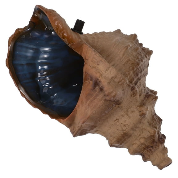 SEWCHICS Indoor Tabletop Fountain Ceramic Conch Water Fountain Brown 1 Piece