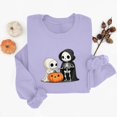 thumbnail image 5 of Hurxie Women's Halloween Skull Graphic Sweatshirt Skleton Crewneck Outfits,Casual Long Sleeve Hoodie Party Sweatshirt, 5 of 5