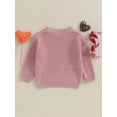 thumbnail image 5 of Musuos Infant Baby Valentine´s Day Sweater, 3 6 9 12 18M Letter Heart Pattern Long Sleeve Round Neck Knitwear, 5 of 10