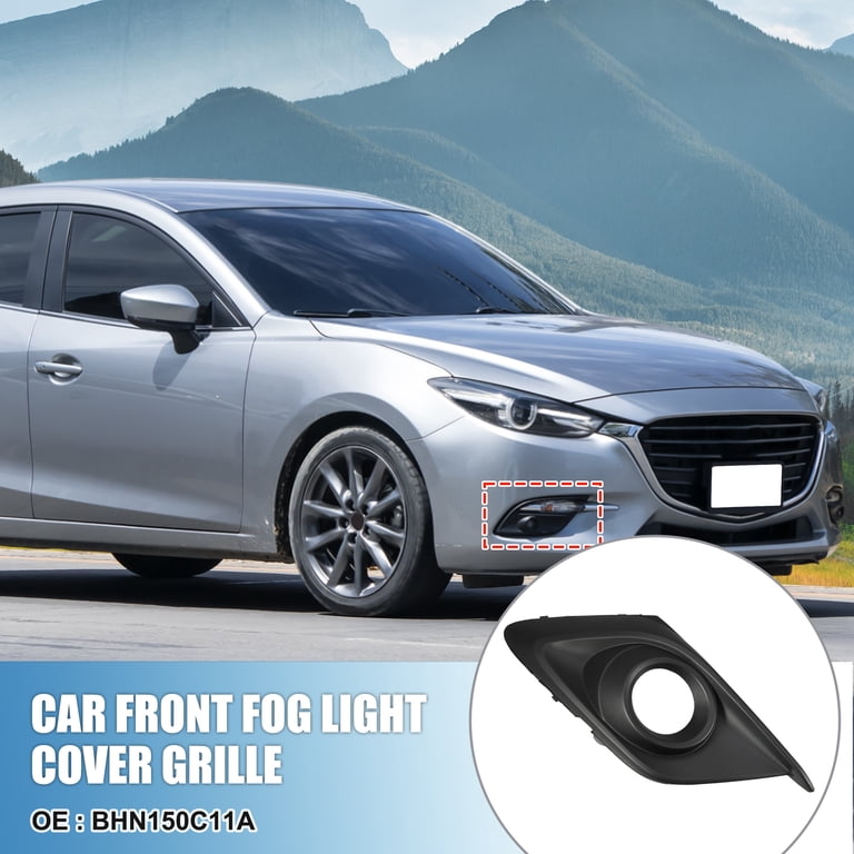 Front Right Passenger Side Fog Light Cover – For Mazda 3 2017-2018, Textured Black