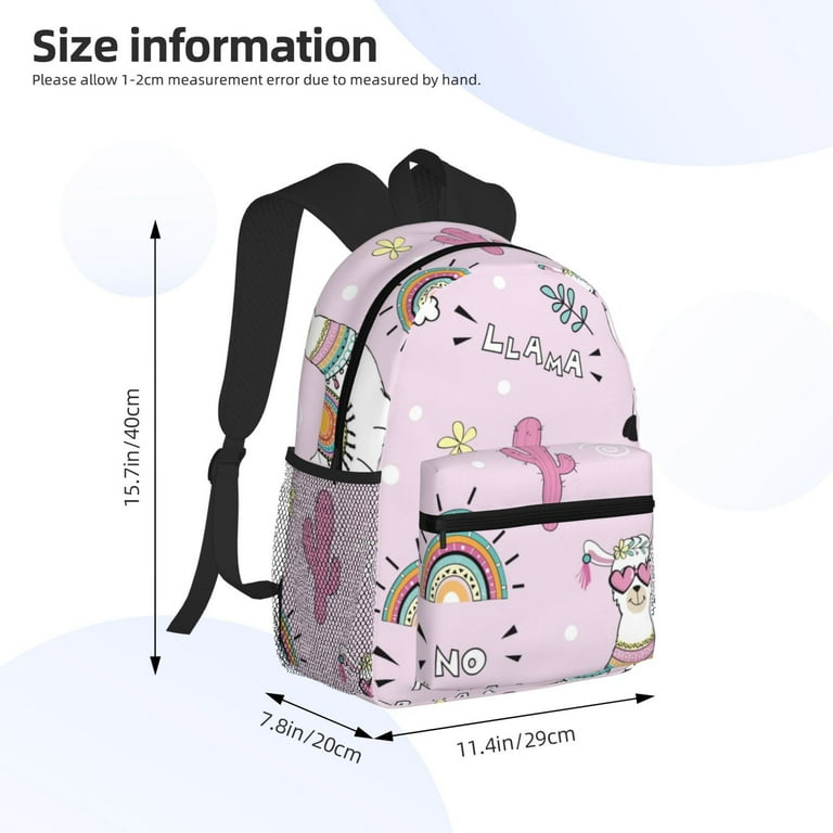 Coaee No Drama Llama Light Casual Backpack Daily use backpack Backpack for College Suitable for Men and Women Walmart