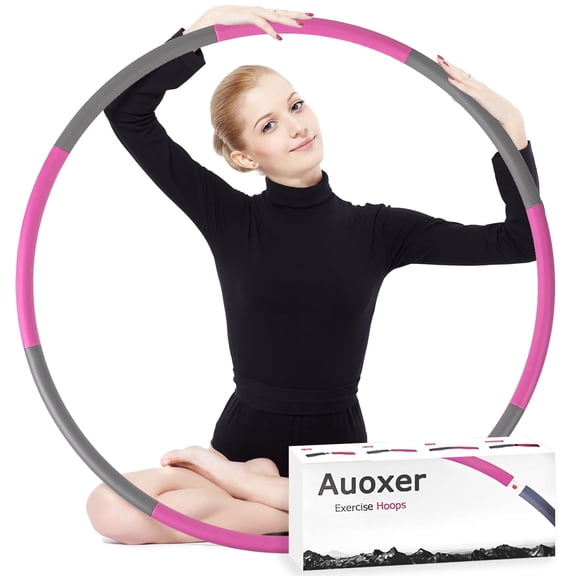 Exercise Hoops for Adults, Adjustable Fitness Weighted Hoop, Detachable Section Soft Fitness Hoop for Weight Loss, Fat Burning, Home Gym Core Workout