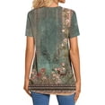 thumbnail image 3 of Youyipin Womens Tops Puff Short Sleeve V Neck Victorian T Shirts Loose Fit Blouses Business Casual Tops For Women, 3 of 6