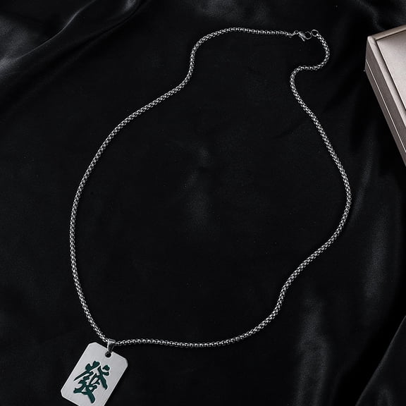 MLINS Necklace Pendant Mahjong Neck Pendant Chinese Style Neck Chain Jewelry