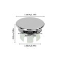 thumbnail image 3 of Bearachild 6 piezas de anillos de cubierta de desbordamiento de fregadero de estilo moderno de oficina con filtro cocina baño lavabo agujero insertar tapa Accesorios de baño Doble capa de cobre Bearachild HA012004-03, 3 of 6