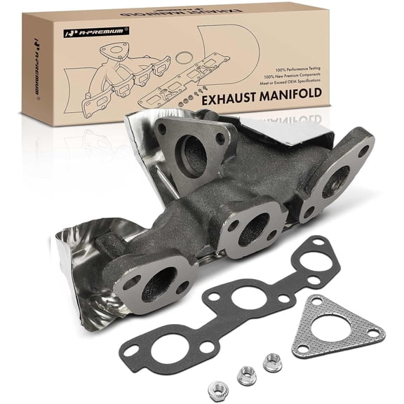 A-Premium Right Side Exhaust Manifold with Gasket Compatible with Nissan Frontier 1999-2004 Xterra 2000-2004 3.3L