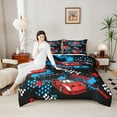 thumbnail image 4 of Castle Fairy Car Twin Comforter Sets for Kids Children Teens,Speed Sport Bedding Set, 4 of 8