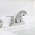 thumbnail image 4 of PARLOS 2 Handles Bathroom Faucet with Metal Pop-up Drain and Faucet Supply Lines, Brushed Nickel, 4 of 10