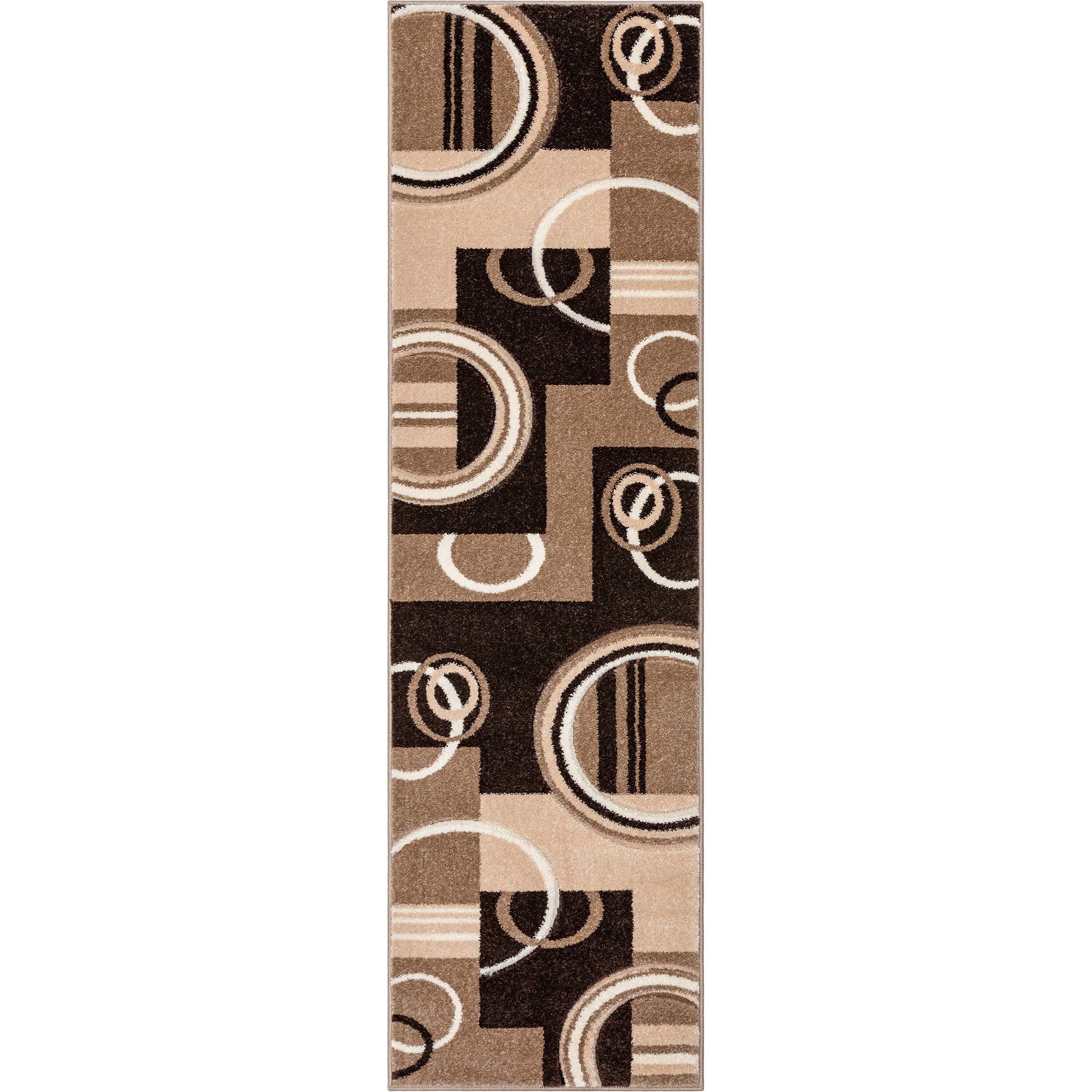 Well Woven Ruby Galaxy Waves Modern Geometric Ivory 2' x 7' Runner Rug