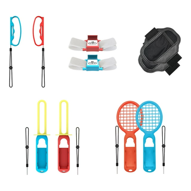 Paquete de accesorios para juegos, correas para piernas, empuñaduras , raquetas de , de , para Switch, Yotijar paquete de juegos