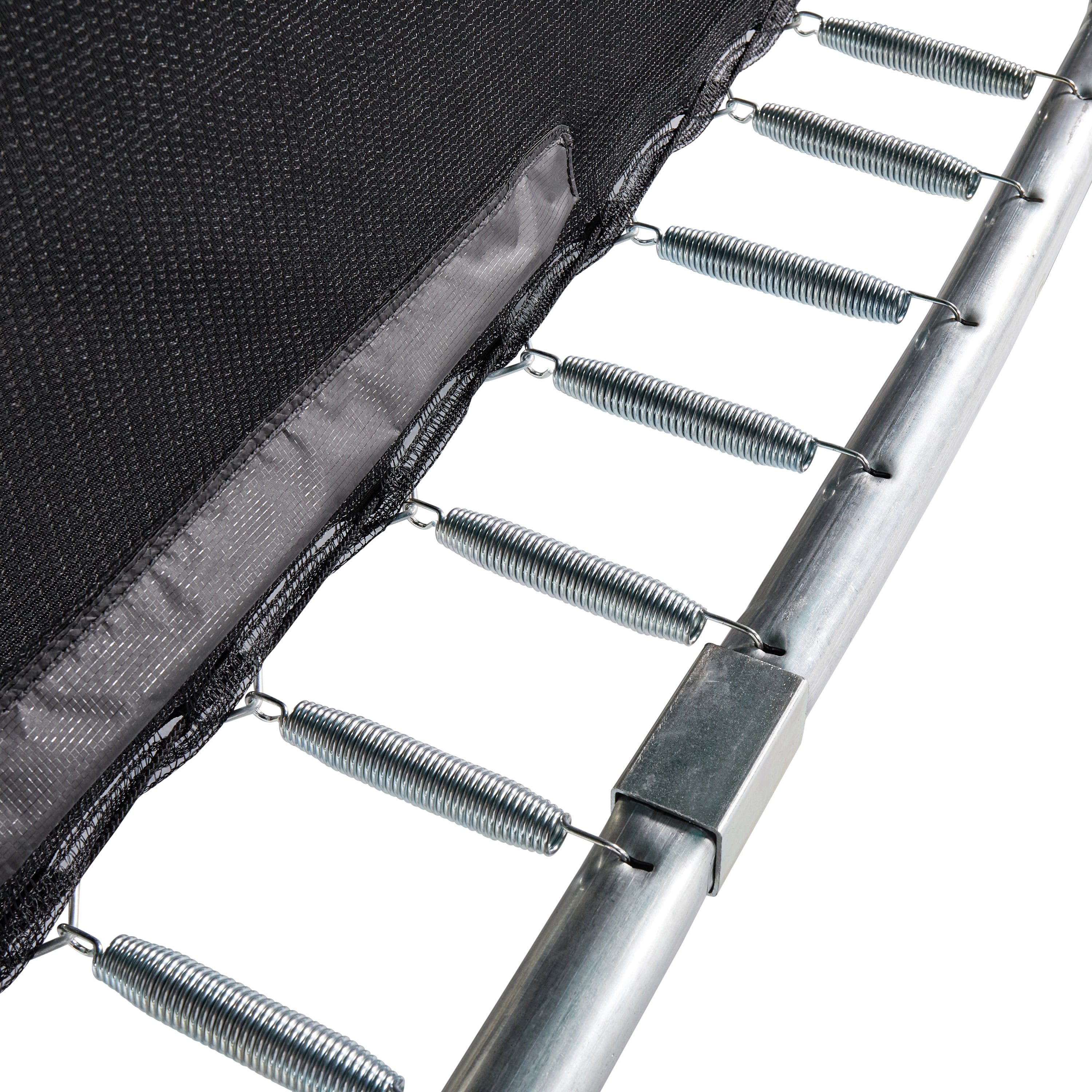 JumpKing 10'x15' Rectangle Trampoline with 2 Powder Coated Basketball Hoops & Breakaway Rim and Ladder- Large Recreational Trampoline for Kids and Adults with Enclosure Net